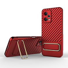 Silikon Hülle Handyhülle Ultra Dünn Schutzhülle Tasche Flexible mit Ständer KC2 für Xiaomi Poco X5 5G Rot