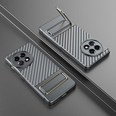 Silikon Hülle Handyhülle Ultra Dünn Schutzhülle Tasche Flexible mit Ständer KC3 für OnePlus Ace 2 5G Grau
