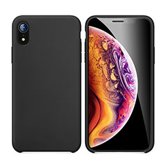 Silikon Hülle Handyhülle Ultra Dünn Schutzhülle Tasche S01 für Apple iPhone XR Schwarz