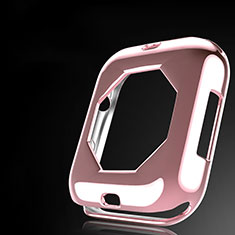 Silikon Hülle Handyhülle Ultra Dünn Schutzhülle Tasche S01 für Apple iWatch 4 40mm Rosegold