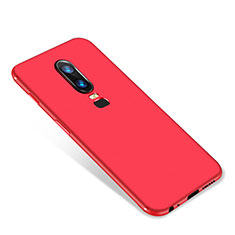 Silikon Hülle Handyhülle Ultra Dünn Schutzhülle Tasche S01 für OnePlus 6 Rot