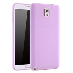 Silikon Hülle Handyhülle Ultra Dünn Schutzhülle Tasche S01 für Samsung Galaxy Note 3 N9000 Violett