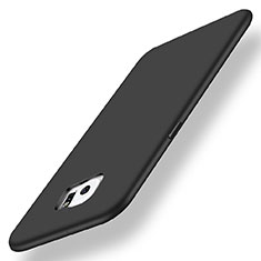 Silikon Hülle Handyhülle Ultra Dünn Schutzhülle Tasche S01 für Samsung Galaxy S6 Edge+ Plus SM-G928F Schwarz