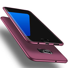 Silikon Hülle Handyhülle Ultra Dünn Schutzhülle Tasche S01 für Samsung Galaxy S7 Edge G935F Violett