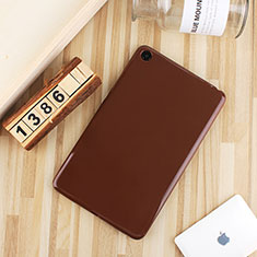 Silikon Hülle Handyhülle Ultra Dünn Schutzhülle Tasche S01 für Xiaomi Mi Pad Braun