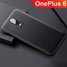 Silikon Hülle Handyhülle Ultra Dünn Schutzhülle Tasche S02 für OnePlus 6 Schwarz