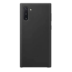 Silikon Hülle Handyhülle Ultra Dünn Schutzhülle Tasche S03 für Samsung Galaxy Note 10 Schwarz