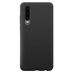 Silikon Hülle Handyhülle Ultra Dünn Schutzhülle Tasche S04 für Huawei P30 Schwarz