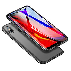 Silikon Hülle Handyhülle Ultra Dünn Schutzhülle Tasche S04 für Xiaomi Mi 8 Schwarz