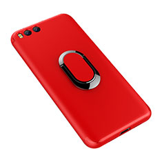 Silikon Hülle Handyhülle Ultra Dünn Schutzhülle Tasche Silikon mit Fingerring Ständer für Xiaomi Mi 6 Rot
