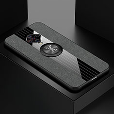 Silikon Hülle Handyhülle Ultra Dünn Schutzhülle Tasche Silikon mit Magnetisch Fingerring Ständer A01 für Vivo S1 Pro Grau