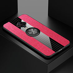 Silikon Hülle Handyhülle Ultra Dünn Schutzhülle Tasche Silikon mit Magnetisch Fingerring Ständer A01 für Vivo S1 Pro Pink