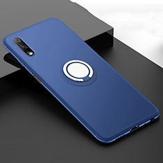 Silikon Hülle Handyhülle Ultra Dünn Schutzhülle Tasche Silikon mit Magnetisch Fingerring Ständer A02 für Huawei Honor 9X Blau