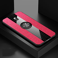 Silikon Hülle Handyhülle Ultra Dünn Schutzhülle Tasche Silikon mit Magnetisch Fingerring Ständer A02 für Xiaomi Redmi 8A Pink