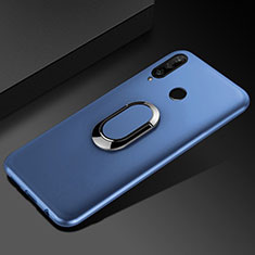 Silikon Hülle Handyhülle Ultra Dünn Schutzhülle Tasche Silikon mit Magnetisch Fingerring Ständer für Huawei Honor 20E Blau