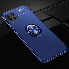Silikon Hülle Handyhülle Ultra Dünn Schutzhülle Tasche Silikon mit Magnetisch Fingerring Ständer für Huawei P40 Lite Blau