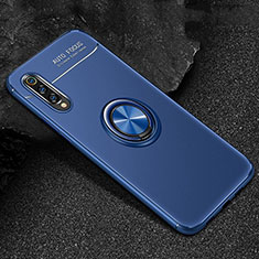 Silikon Hülle Handyhülle Ultra Dünn Schutzhülle Tasche Silikon mit Magnetisch Fingerring Ständer für Xiaomi Mi 9 Pro Blau