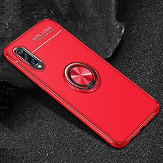 Silikon Hülle Handyhülle Ultra Dünn Schutzhülle Tasche Silikon mit Magnetisch Fingerring Ständer für Xiaomi Mi 9 Pro Rot