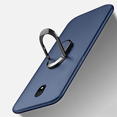 Silikon Hülle Handyhülle Ultra Dünn Schutzhülle Tasche Silikon mit Magnetisch Fingerring Ständer für Xiaomi Redmi 8A Blau