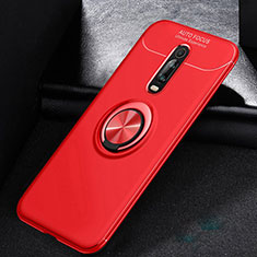 Silikon Hülle Handyhülle Ultra Dünn Schutzhülle Tasche Silikon mit Magnetisch Fingerring Ständer für Xiaomi Redmi K20 Rot