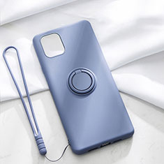 Silikon Hülle Handyhülle Ultra Dünn Schutzhülle Tasche Silikon mit Magnetisch Fingerring Ständer T01 für Apple iPhone 11 Violett