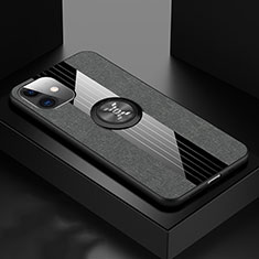 Silikon Hülle Handyhülle Ultra Dünn Schutzhülle Tasche Silikon mit Magnetisch Fingerring Ständer T06 für Apple iPhone 11 Pro Max Grau