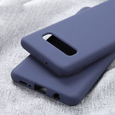 Silikon Hülle Handyhülle Ultra Dünn Schutzhülle Tasche U01 für Samsung Galaxy S10 5G Blau