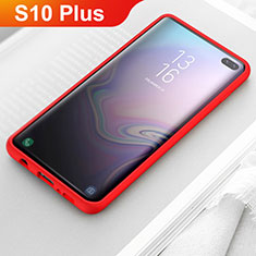 Silikon Hülle Handyhülle Ultra Dünn Schutzhülle Tasche U01 für Samsung Galaxy S10 Plus Rot