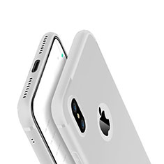 Silikon Hülle Handyhülle Ultra Dünn Schutzhülle Tasche V01 für Apple iPhone X Weiß