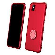 Silikon Hülle Handyhülle Ultra Dünn Schutzhülle Tasche Vorder und Rückseite 360 Grad für Apple iPhone Xs Max Rot