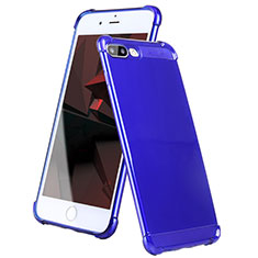 Silikon Hülle Handyhülle Ultra Dünn Schutzhülle Z11 für Apple iPhone 8 Plus Blau