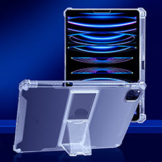 Silikon Hülle Handyhülle Ultradünn Schutzhülle Flexible Tasche Durchsichtig Transparent mit Ständer für Apple iPad Pro 12.9 (2020) Klar