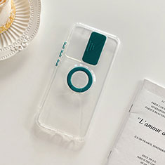 Silikon Hülle Handyhülle Ultradünn Schutzhülle Flexible Tasche Durchsichtig Transparent mit Ständer für Xiaomi Redmi 9 Grün