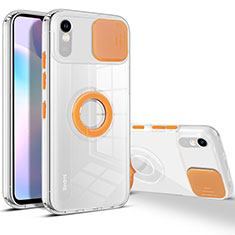 Silikon Hülle Handyhülle Ultradünn Schutzhülle Flexible Tasche Durchsichtig Transparent mit Ständer für Xiaomi Redmi 9A Orange