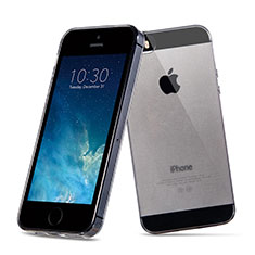 Silikon Hülle Handyhülle Ultradünn Tasche Durchsichtig Transparent für Apple iPhone 5S Dunkelgrau