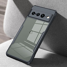 Silikon Hülle Handyhülle Ultradünn Tasche Durchsichtig Transparent für Google Pixel 7 Pro 5G Schwarz