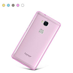 Silikon Hülle Handyhülle Ultradünn Tasche Durchsichtig Transparent für Huawei GR5 Rosa