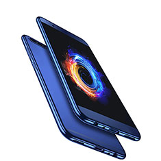 Silikon Hülle Handyhülle Ultradünn Tasche Durchsichtig Transparent für Huawei Honor V9 Blau