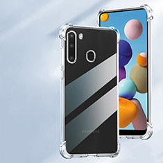 Silikon Hülle Handyhülle Ultradünn Tasche Durchsichtig Transparent für Samsung Galaxy A21 European Klar