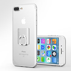 Silikon Hülle Handyhülle Ultradünn Tasche Durchsichtig Transparent mit Fingerring Ständer A01 für Apple iPhone 8 Plus Klar