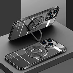 Silikon Hülle Handyhülle Ultradünn Tasche mit Mag-Safe Magnetic Magnetisch Durchsichtig Transparent AC1 für Apple iPhone 14 Pro Max Schwarz