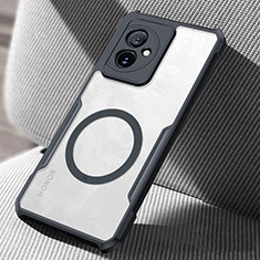 Silikon Hülle Handyhülle Ultradünn Tasche mit Mag-Safe Magnetic Magnetisch Durchsichtig Transparent für Huawei Honor 100 5G Schwarz