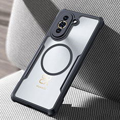 Silikon Hülle Handyhülle Ultradünn Tasche mit Mag-Safe Magnetic Magnetisch Durchsichtig Transparent für Huawei Nova 10 Pro Schwarz