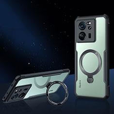 Silikon Hülle Handyhülle Ultradünn Tasche mit Mag-Safe Magnetic Magnetisch Durchsichtig Transparent für Xiaomi Mi 13T Pro 5G Schwarz