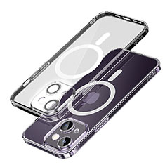 Silikon Hülle Handyhülle Ultradünn Tasche mit Mag-Safe Magnetic Magnetisch Durchsichtig Transparent LD1 für Apple iPhone 14 Plus Klar