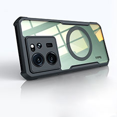 Silikon Hülle Handyhülle Ultradünn Tasche mit Mag-Safe Magnetic Magnetisch Durchsichtig Transparent P01 für Xiaomi Mi 13T 5G Schwarz