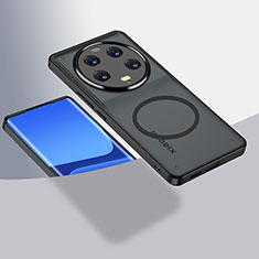 Silikon Hülle Handyhülle Ultradünn Tasche mit Mag-Safe Magnetic Magnetisch Durchsichtig Transparent QK1 für Xiaomi Mi 13 Ultra 5G Schwarz