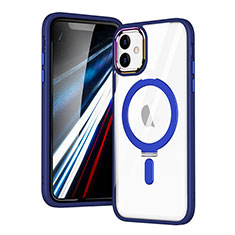 Silikon Hülle Handyhülle Ultradünn Tasche mit Mag-Safe Magnetic Magnetisch Durchsichtig Transparent SD1 für Apple iPhone 11 Blau