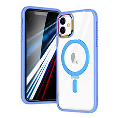 Silikon Hülle Handyhülle Ultradünn Tasche mit Mag-Safe Magnetic Magnetisch Durchsichtig Transparent SD1 für Apple iPhone 11 Hellblau