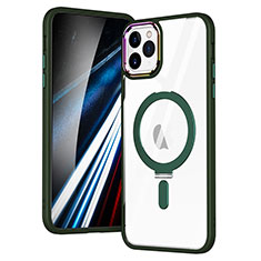 Silikon Hülle Handyhülle Ultradünn Tasche mit Mag-Safe Magnetic Magnetisch Durchsichtig Transparent SD1 für Apple iPhone 11 Pro Grün